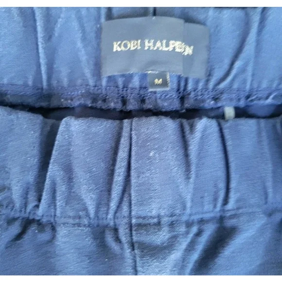 Kobi Halperin Meghan Flared Navy Pants Medium Waist 28 Inseam 31 NWT $258